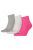 Puma Unisex Adult Quarter Training Ankle Socks (Pack of 3) (Pink/Gray/Charcoal Grey) - Pink/Gray/Charcoal Grey