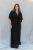 Long Caftan Dress - Plus Size - Black