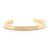 Satin Bangle With Encrusted Cubic Zirconia Accent - Gold