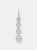 White Rhodium Polished Marine Link Dangle Earrings