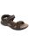 Mens 3 Touch Fastening Padded Sports Sandals (Brown) - Brown