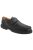 Mens Superlite Wide Fit Touch Fastening Leather Shoes (Black) - Black