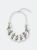 Pearl and Crystal Statement Glass Stone Necklace - White