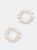 Freshwater Pearl Halo Post Earrings - White