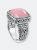 Artisan Crafted Pink Chalcedony Sterling Silver Ring - Pink