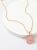 Harajuku Pink Enamel with Golden Horseshoe Pendant Necklace - Pink