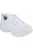 Skechers Girls Dlites Color Chrom Leather Sneaker (White) - White