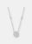 Diamond Flower Cluster Necklace - White Gold