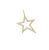 Small Pave Open Star Charm - Yellow Gold