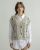 Laimė: Embroidered Grey Alpaca Wool & Cotton Vest
