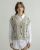 Laimė: Embroidered Grey Alpaca Wool & Cotton Vest