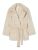Belted Plush Faux Fur Coat 