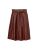 Leather A-Line Midi Skirt