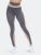 High-Waist Reflective Piping Fitness Leggings - Charcoal