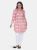Plus Piper Stretchy Plaid Tunic - Pink/Beige