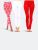 Women's Leggings Pack - Red Heart, White, Red