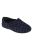 Mens George Touch Fastening Check Velour Slippers (Navy Blue) - Navy Blue