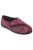 Womens/Ladies Janice Touch Fastening Floral Slippers (Wine) - Wine