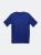 Zegna Men's Medium Blue Solid Satin Jersey Crew-Neck T-Shirt Graphic