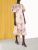 Linen Day Midi Dress - Pearl Palm Toile