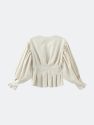 Ruffle Blouse with Tableware Pin