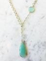 Diana Montecito Necklace in Chalcedony with Chalcedony Drop