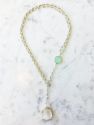Diana Montecito Necklace in Chalcedony with Druzy Drop