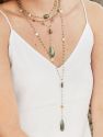 Diana Montecito Necklace in Polished Pyrite with Labradorite Drop