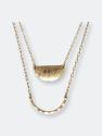 Double Layer Modern Style Necklace in Gold