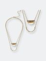 Double Layer Modern Style Necklace in Gold