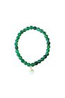 Jade Bracelet with Moonstone Hand-Wrapped - Green