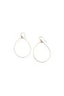 Large Featherweight Hoop Earring Gold Hoop with Silver Wrap