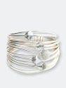 Marcia Wire Wrap Ring with Grey Comet Swarovski Crystals