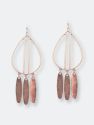Rose Gold Teardrop Earring with Rose Gold Drops