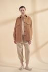 Wool Blend Shirts Jacket - Brown
