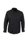 Mens Long Sleeved Oxford Shirt - Black