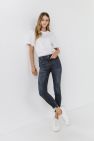 Mid Rise Ankle Skinny Jeans - Blue