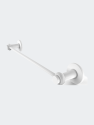 Mercury Collection 18" Towel Bar With Twist Accent - Matte White