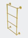 Monte Carlo Collection 4 Tier 30" Ladder Towel Bar With Grooved Detail - Polished Brass