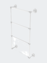 Monte Carlo Collection 4 Tier 30" Ladder Towel Bar With Grooved Detail - Matte White