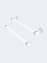 Pacific Beach Collection 30" Double Towel Bar with Twisted Accents - Matte White