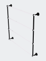 Pacific Grove Collection 4 Tier 36" Ladder Towel Bar With Twisted Accents - Matte Black