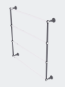 Pacific Grove Collection 4 Tier 36" Ladder Towel Bar With Twisted Accents - Matte Gray