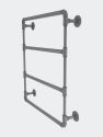 Pipeline Collection 24" Wall Mounted Ladder Towel Bar - Matte Gray