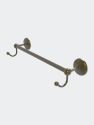 Prestige Monte Carlo Collection 18" Towel Bar with Integrated Hooks - Antique Brass