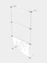 Prestige Skyline Collection 4 Tier 36" Ladder Towel Bar With Dotted Detail - Matte White