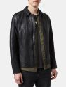 Timo Long Sleeve Leather Jacket - Black