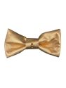 Gold Leather Studded Bow