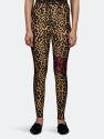 Leopard and Lace Leggings - Brown