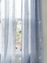 Chambray Linen Curtain with Tassels - Chambray Blue